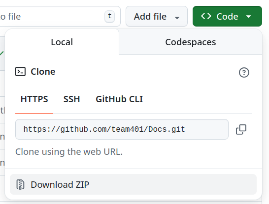 clone from github via https