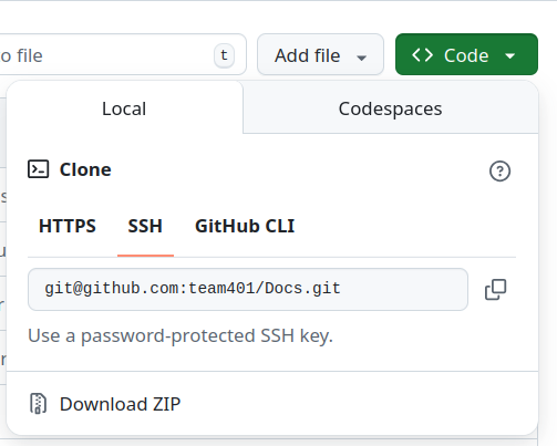 clone from github via ssh